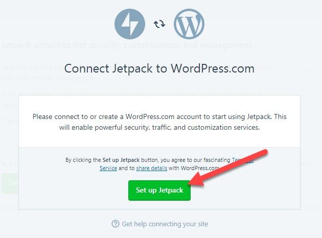 Kết nối Jetpack với tài khoản WordPress.com