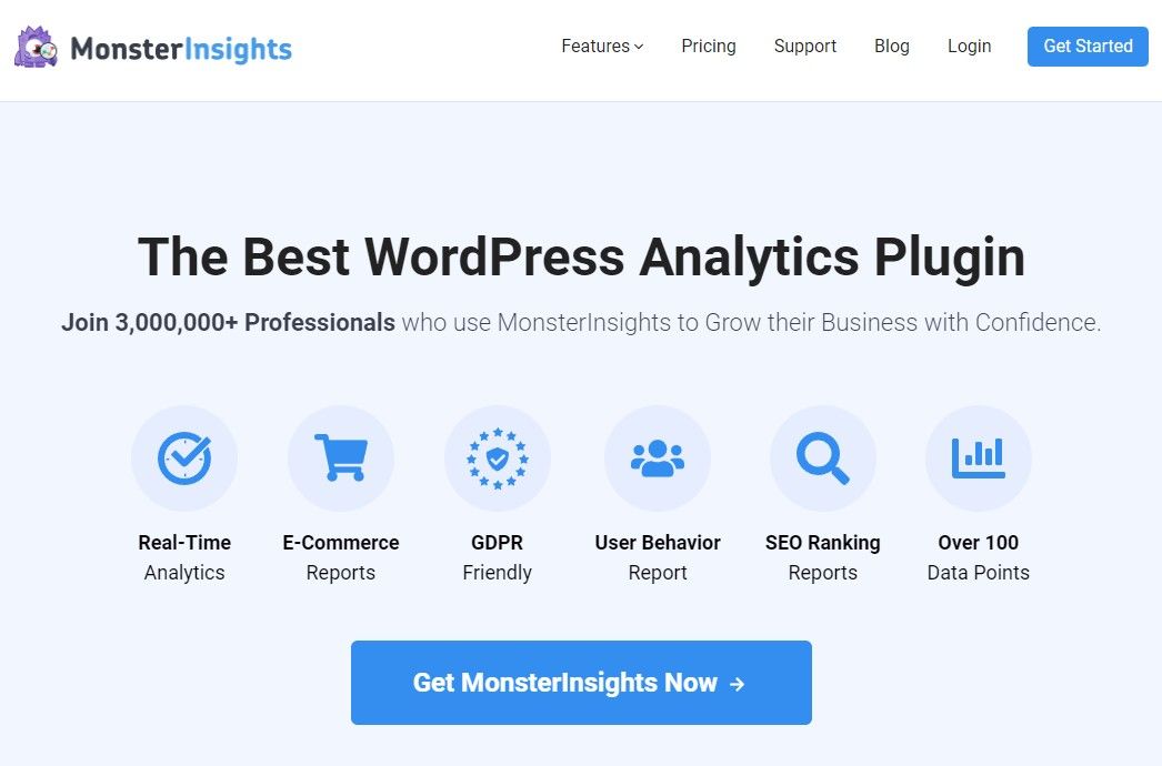MonsterInsights là một tiện ích phân tích trang web cho WordPress.