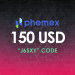 Sàn Phemex tặng $150 khi sử dụng code "J6SXY" - Phemex bonus 5 Sàn Phemex tặng 150 usd khi sử dụng code J6SXY