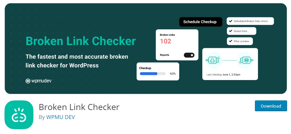 Broken Link Checker là một Plugin WordPress SEO mạnh mẽ để giúp bạn quản lý các liên kết hỏng trên trang web của mình