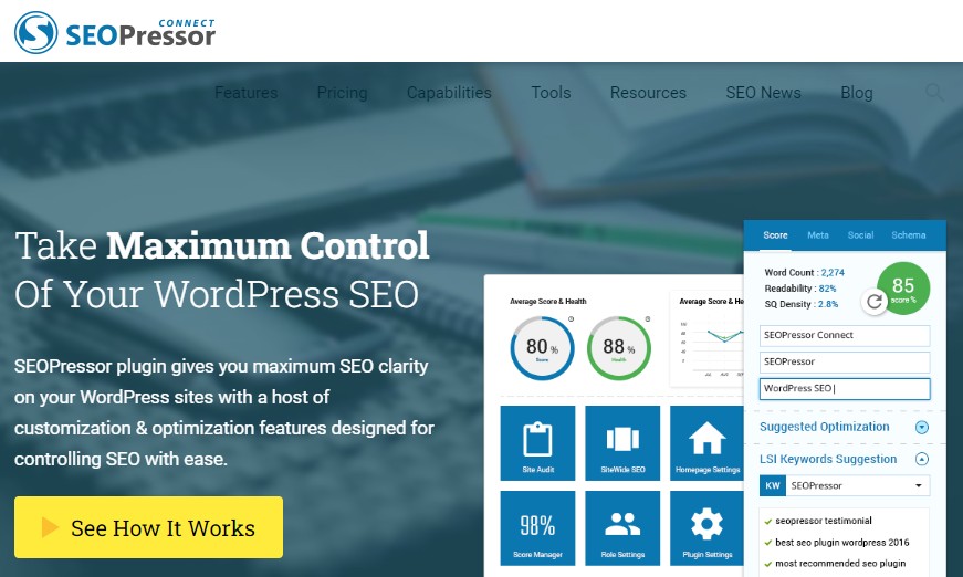 SEOPressor Connect là một Plugin WordPress SEO mạnh mẽ để tối ưu hóa trang web của bạn cho các công cụ tìm kiếm